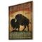 Designart - Vintage Buffalo Whiskey - Wildlife Print on Natural Pine Wood